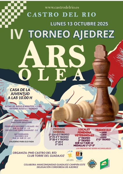 cartel-iv-torneo-de-ajedrez-ars-olea-castro-del-rio-2025